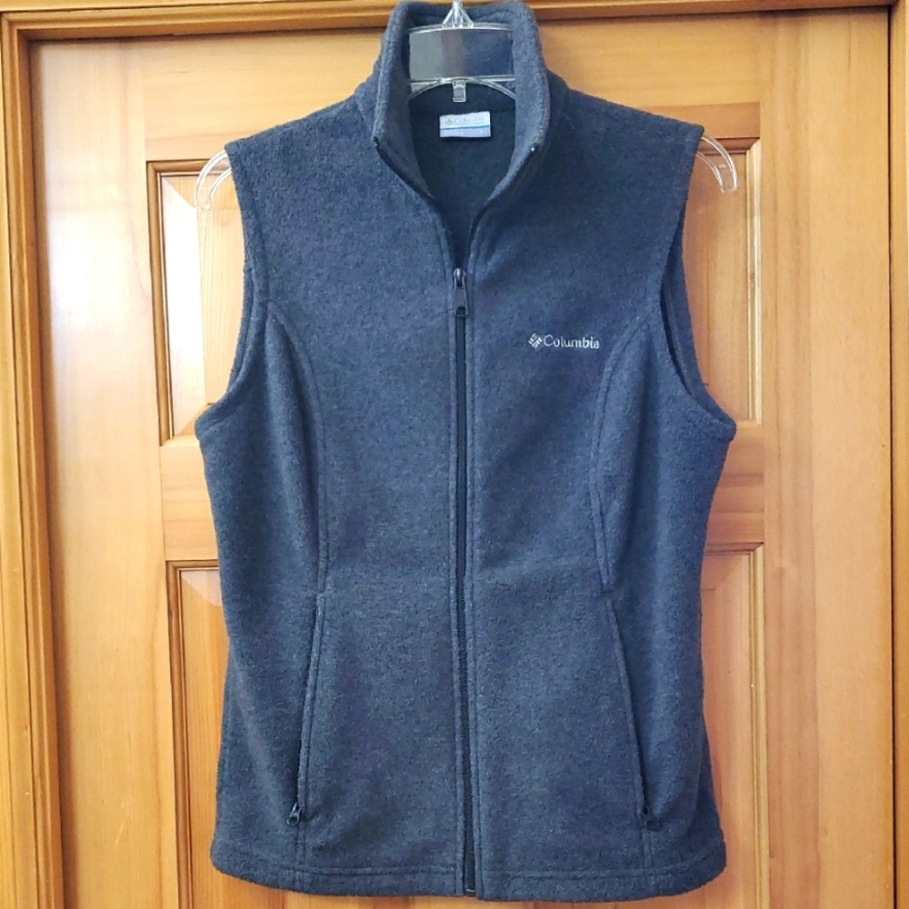 Columbia Dark Gray Benton Springs Fleece Vest womens sz S